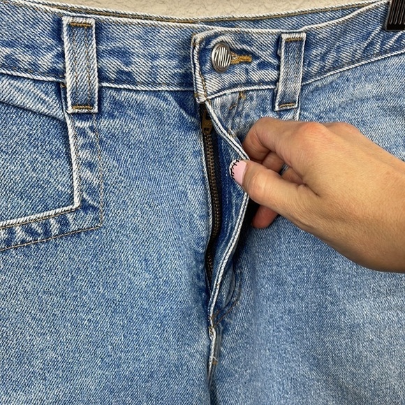 Rare Vintage Zonz High Rise Mom Jeans Rigid Denim Wide Leg Sz 11 - Picture 3 of 13
